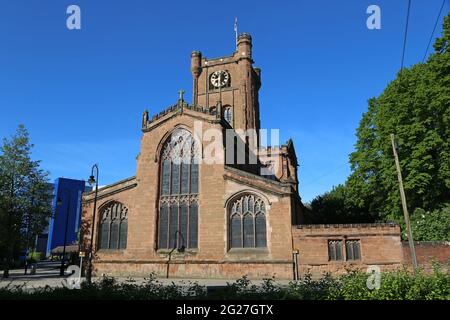 Église paroissiale de Saint-Jean-Baptiste, Fleet Street, Coventry, West Midlands, Angleterre, Grande-Bretagne, Royaume-Uni, Europe Banque D'Images