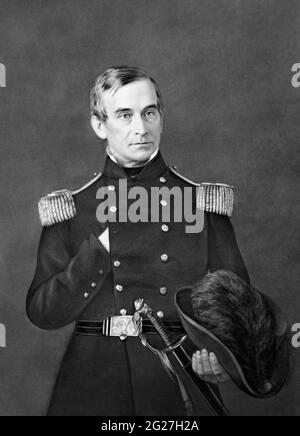 Portrait du major Robert Anderson, qui a servi comme officier pendant la guerre de Sécession américaine. Banque D'Images