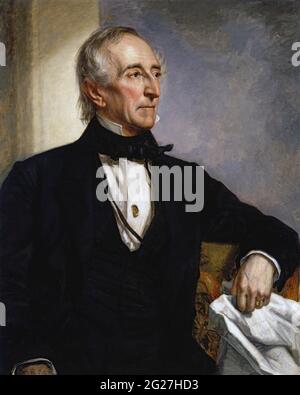 Portrait présidentiel de John Tyler, 10e président des États-Unis. Banque D'Images