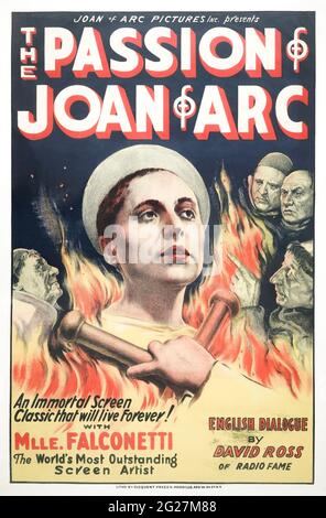 La passion de Jeanne d'Arc publicité de film. Banque D'Images