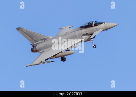 Un Eurofighter Typhon de la Royal Air Force. Banque D'Images