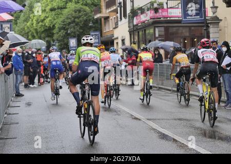 Giro d'Italia sous 23 six niveaux à San Pellegrino terme, Lombardie, Italie Banque D'Images