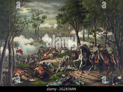 Bataille de Chancellorsville, vers 1863. Banque D'Images