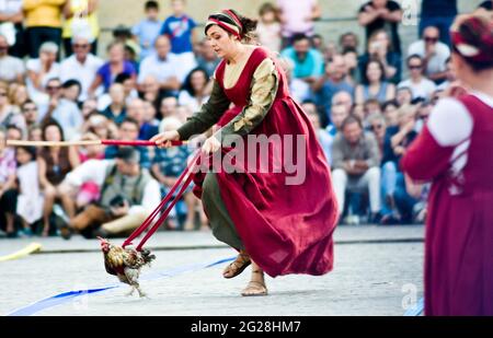 Jeux médiévaux Palio Isola Dovarese à Cremona, Lombardie, Italie Banque D'Images