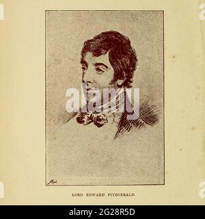 Lord Edward FitzGerald (15 octobre 1763 – 4 juin 1798) était un aristocrate irlandais qui a abandonné ses perspectives de vétéran distingué du service britannique dans la guerre d'indépendance américaine, et en tant que parlementaire irlandais, pour embrasser la cause d'une république irlandaise indépendante. Incapable de se réconcilier avec l'ascendant protestant de l'Irlande et avec l'administration nommée par les Anglais du Royaume, il a cherché l'inspiration dans la France révolutionnaire où, en 1792, il a rencontré et fendre Thomas Paine. À partir de 1796, il est devenu l'un des principaux promoteurs au sein de la Société des Irlandais Unis d'une insurrection assistée par les Français Banque D'Images
