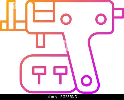 Icône de vecteur linéaire de gradient du canon de perçage Illustration de Vecteur