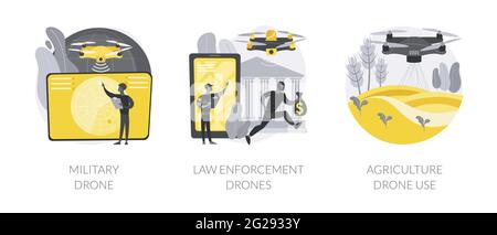 Illustrations vectorielles conceptuelles abstraites de la technologie aéronautique. Illustration de Vecteur