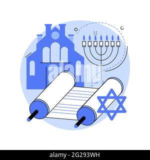 Illustration du vecteur du concept abstrait du judaïsme. Illustration de Vecteur