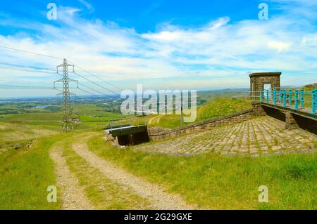 Blackstone Edge Reservoir est un réservoir situé dans l'arrondissement métropolitain de Rochdale, dans le Grand Manchester, en Angleterre. Banque D'Images