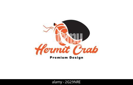 abstrait ermit logo crabs vector icône illustration design Illustration de Vecteur