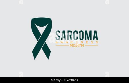 Sarcome concept de bannière du mois de sensibilisation au cancer observé chaque mois de juillet. Formation sur le cancer du sarcome, bannière, affiche, modèle de campagne de sensibilisation aux cartes. Illustration de Vecteur