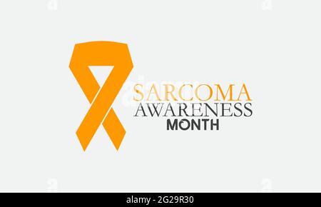 Sarcome concept de bannière du mois de sensibilisation au cancer observé chaque mois de juillet. Formation sur le cancer du sarcome, bannière, affiche, modèle de campagne de sensibilisation aux cartes. Illustration de Vecteur