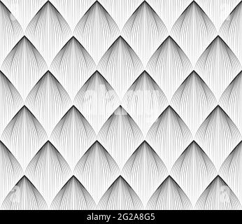 Motif géométrique abstrait avec lignes à rayures. Ligne florale artistique de fond décoratif. Texture de forme organique noir et blanc. Illustration de Vecteur