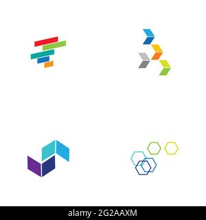 modèle de conception d'illustration de l'ensemble de logos de la technologie de la finance numérique Illustration de Vecteur