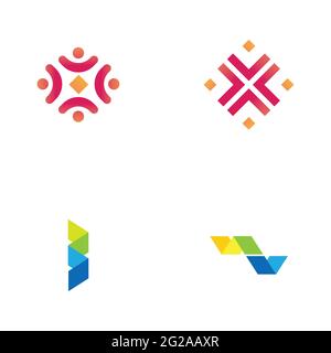 modèle de conception d'illustration de l'ensemble de logos de la technologie de la finance numérique Illustration de Vecteur