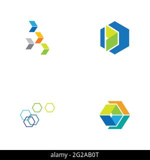 modèle de conception d'illustration de l'ensemble de logos de la technologie de la finance numérique Illustration de Vecteur