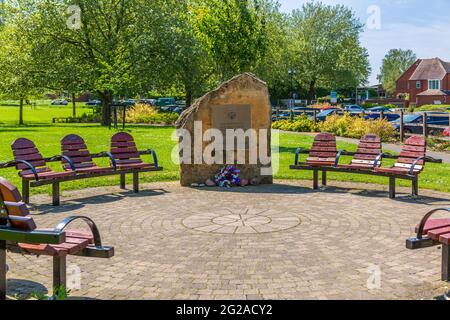 War Memorial Garden à Abbey Park, Pershore, Worcestershire, Angleterre. Banque D'Images