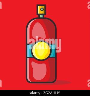 la peinture en aérosol peut vectorisation de l'illustration dans un style plat Illustration de Vecteur