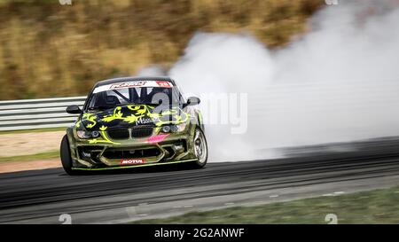 Oschersleben, Allemagne, 31 août 2019 : Clemens Kauderer pilotant sa BMW E92 pendant le Drift Kings Europe Round 6 à la 4e Arena d'Asie Banque D'Images