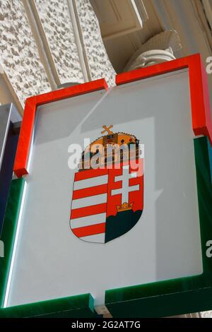 Armoiries de la Hongrie Pecs dans l'emblème Banque D'Images