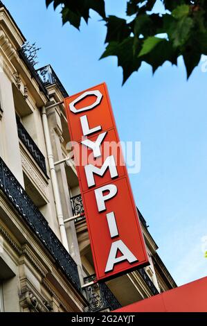 FRANCE, PARIS (75) 9ÈME ARRONDISSEMENT, OLYMPIA MUSIC HALL Banque D'Images