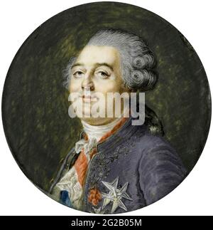 Louis XVI (1754-1793) Roi de France, portrait miniature d'après Joseph Boze, 1775-1800 Banque D'Images