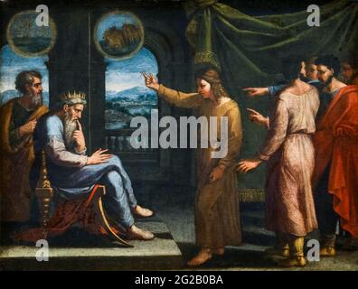 Joseph interprète le rêve de Pharaon, peint par Nicolas Poussin, 1608-1665 Banque D'Images