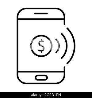 Vecteur d'icône de paiement mobile pour votre conception de site Web, logo, application, interface utilisateur. Illustration Illustration de Vecteur