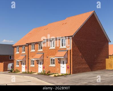 Nouvelle maison mitoyenne, Essex. ROYAUME-UNI Banque D'Images