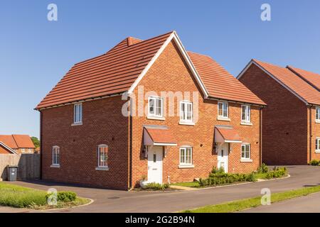 Nouvelle maison mitoyenne, Essex. ROYAUME-UNI Banque D'Images