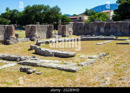 Macellum (marché intérieur) - zone archéologique de ​​Paestum - Salerne, Italie Banque D'Images