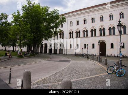 Université de Munich à Ludwig Street - MUNICH, ALLEMAGNE - 03 JUIN 2021 Banque D'Images