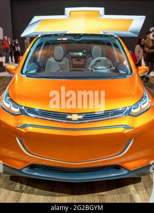 Le tout nouveau Chevrolet Bolt EV 2016 au salon international de l'auto du Canada, CIAS pour résumer, est le plus grand salon de l'auto du Canada et la veille du consommateur la plus prestigieuse Banque D'Images