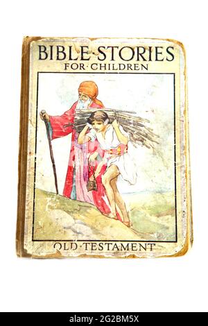 Les années 1940, les histoires de la Bible d'époque pour les enfants livre l'ancien Testament Banque D'Images