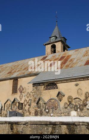 FRANCE. SAVOIE (73) PAYS DE LA MAURIENNE (DOMAINE SKIABLE DES SYBELLES). SAINT-SORLIN-D'ARVES. ÉGLISE SAINT-SATURNIN BAROCO Banque D'Images