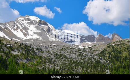 Paysage de montagne dans le Parc naturel de Fanes - Alpes italiennes Banque D'Images
