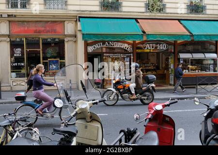 FRANCE. PARIS (75) BELLEVILLE-MENILMONTANT. QUARTIER DE JOURDAIN Banque D'Images