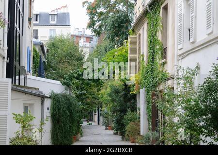 FRANCE. PARIS (75) BELLEVILLE-MENILMONTANT. QUARTIER DE JOURDAIN Banque D'Images