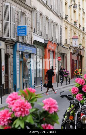 FRANCE. PARIS (75) BELLEVILLE-MENILMONTANT. QUARTIER DE JOURDAIN Banque D'Images