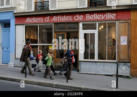 FRANCE. PARIS (75) BELLEVILLE-MENILMONTANT. ATELIERS D'ARTISTES DE BELLEVILLE Banque D'Images