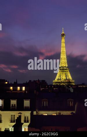 FRANCE. PARIS (75) 7E AR. LA TOUR EIFFEL Banque D'Images