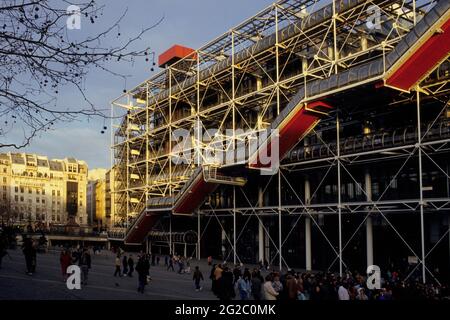 FRANCE. PARIS (75) 4E AR. MUSÉE D'ART MORDERN DE BEAUBOURG (CENTRE GEORGES POMPIDOU) Banque D'Images