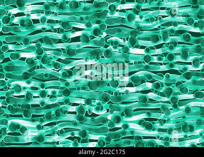 Motif abstrait sans coutures avec vagues dans les tons Aqua Menthe Banque D'Images