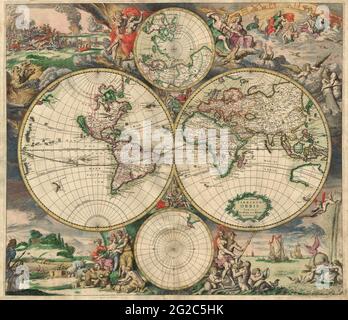 Carte de l'ancien monde, carte du monde antique, carte du monde ancien, carte du monde rétro, carte de l'ancien monde, carte du monde ancien, carte rétro du monde, carte du monde, ancien monde Banque D'Images