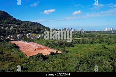 Terrassement pour la construction de bâtiments à Rio de Janeiro, Brésil Banque D'Images