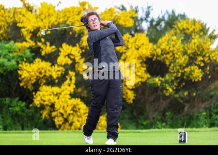 Troon, Royaume-Uni. 10 juin 2021. EMILY TOY d'Angleterre jouant à Barassie Links, Troon pendant la compétition de match du R et D'UN Championnat amateur de Womens sponsorisé. Crédit : Findlay/Alay Live News Banque D'Images