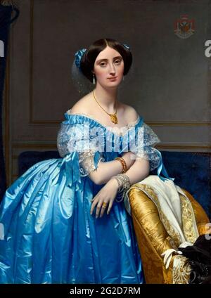 Ingres. Joséphine-Éléonore-Marie-Pauline de Galard de Brassac de Béarn, princesse de Broglie par Jean-Auguste-Dominique Ingres (1780-1867), huile sur toile, 1851-53 Banque D'Images