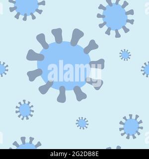 Motif vectoriel du coronavirus transparent. Signe du 2019-nCoV, mers-COV, nouveau coronavirus. Résumé neutre lumière bleu fond avec virus souche modèle FO Illustration de Vecteur