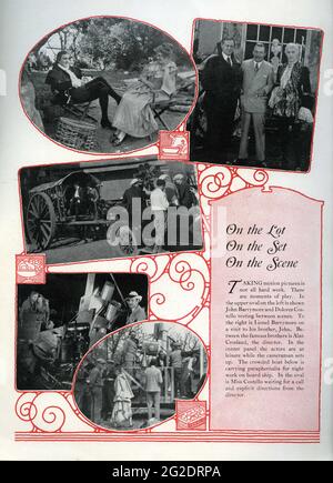 Dans les coulisses sur des images de JOHN BARRYMORE et DOLORES COSTELLO pendant le tournage DE QUAND UN HOMME AIME sa DAME (au Royaume-Uni) 1927 réalisateur ALAN CROSLAND du roman Histoire du Chevalier des Grieux et de Manon Lescaut de l'Abbé Prévost adapté par Bess Meredyth Warner Bros. Banque D'Images