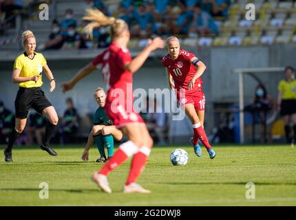 Stade Horsens, Horsens, Danemark. 10 juin 2021. Danemark Pernille plus dur pendant le Danemark contre l'Australie sur le stade Horsens, Horsens, Danemark. Kim Price/CSM/Alamy Live News Banque D'Images